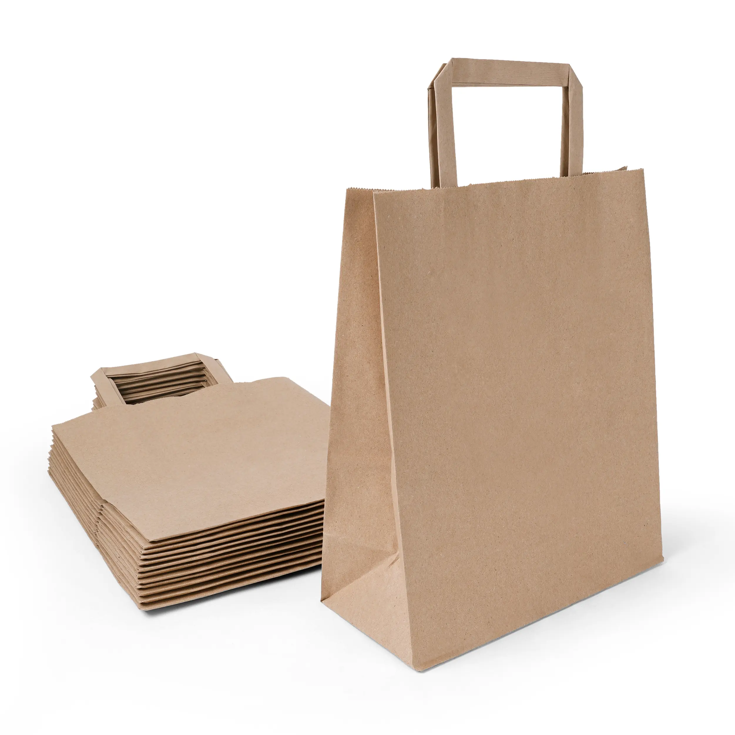 Papiertragetaschen braun, 22+10×28 cm 250 Stü… | Commerline | Commerline